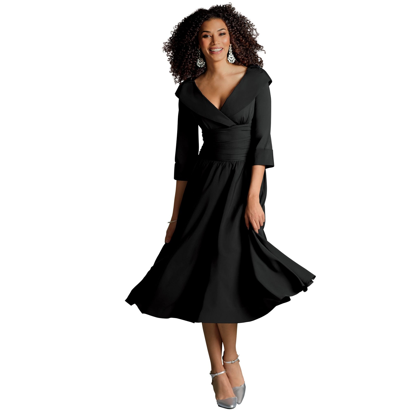 Masseys Collared Dress Black Dresses 8