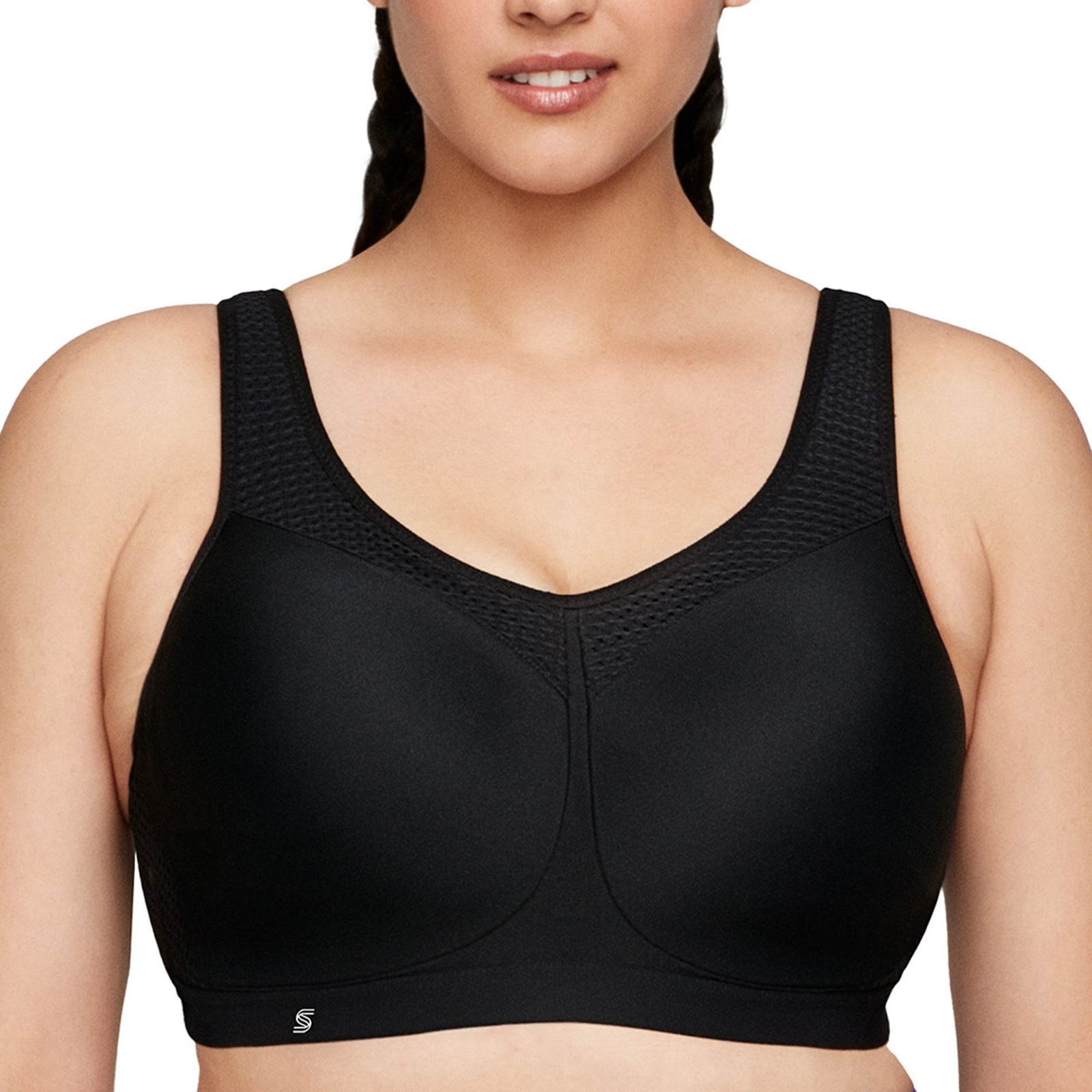 Glamorise High Impact Underwire Sports Bra Black Bras 44-H