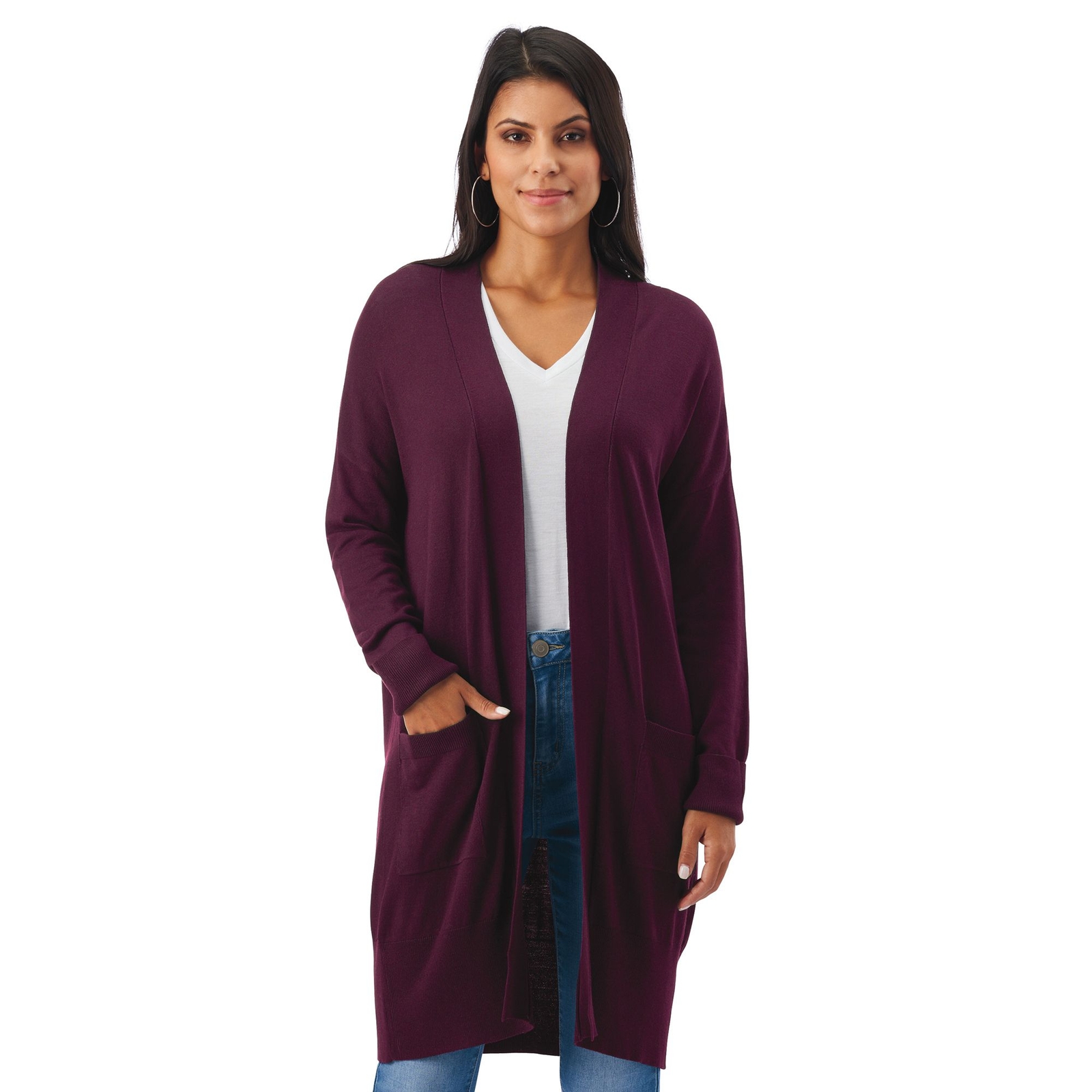Masseys Favorite Sweater Cardigan Purple Sweaters S