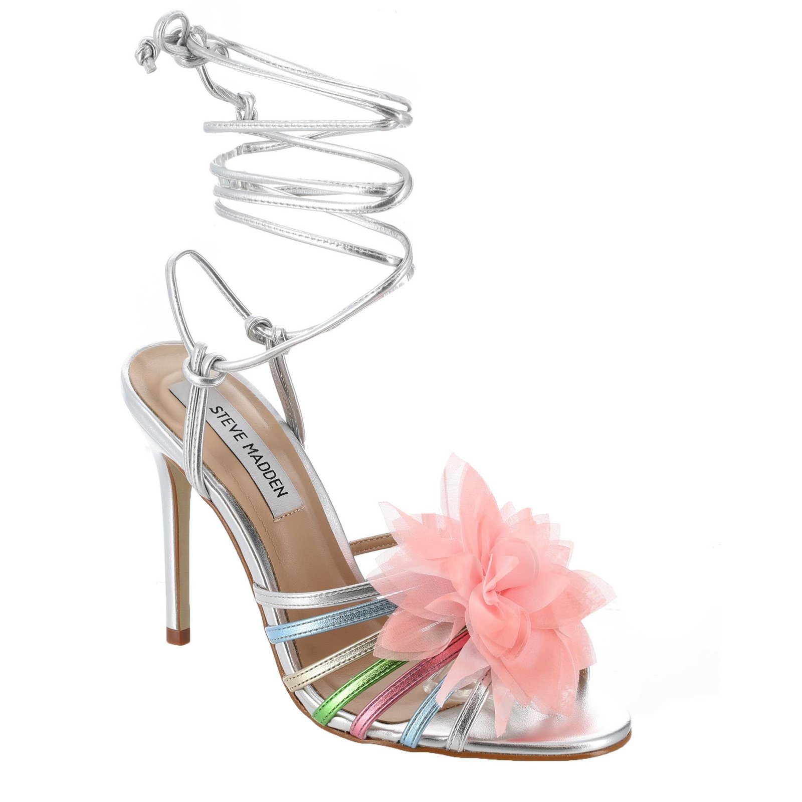 Steve Madden Jolisa Women's Metallic,Silver Sandal 9.5 M