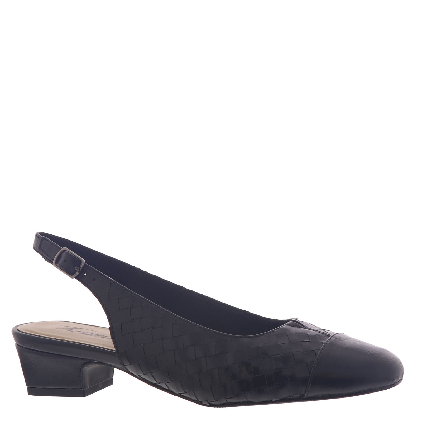 Trotters Dea Woven Women's Black Pump 6.5 M