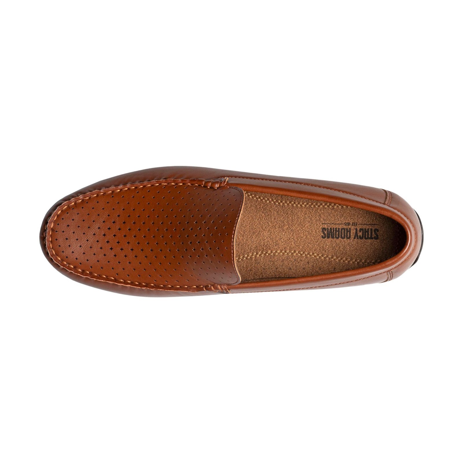 Stacy Adams Shoes Conroy Moc Toe Perf Slip On Cognac Size 9.5 — photo 2