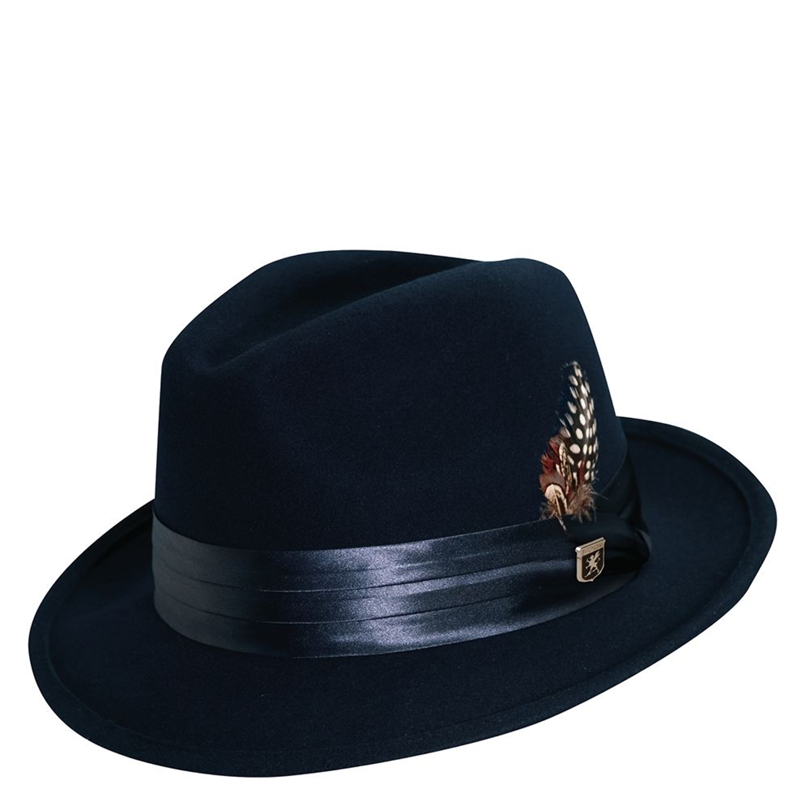 Stacy Adams Men's Wool Felt Fedora Navy Hats M
