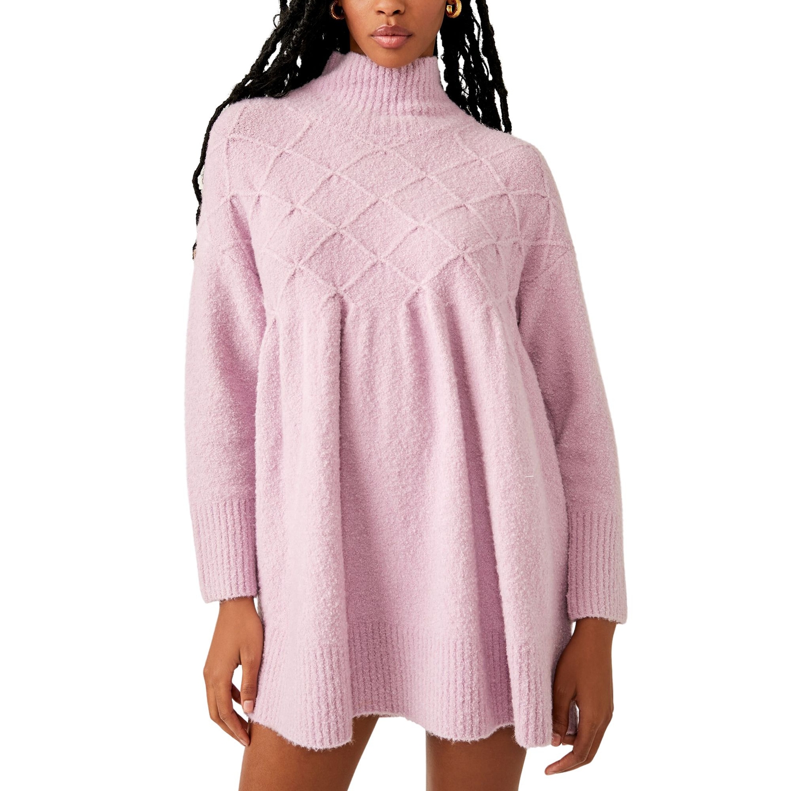 Free People Women's Jaci Sweater Dress Purple Dresses XS