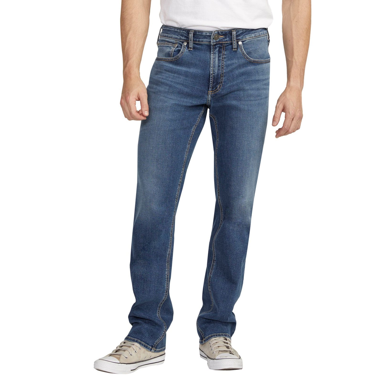 Silver Jeans Men's Grayson Easy Fit Straight-Leg Jean Blue Pants 42-34