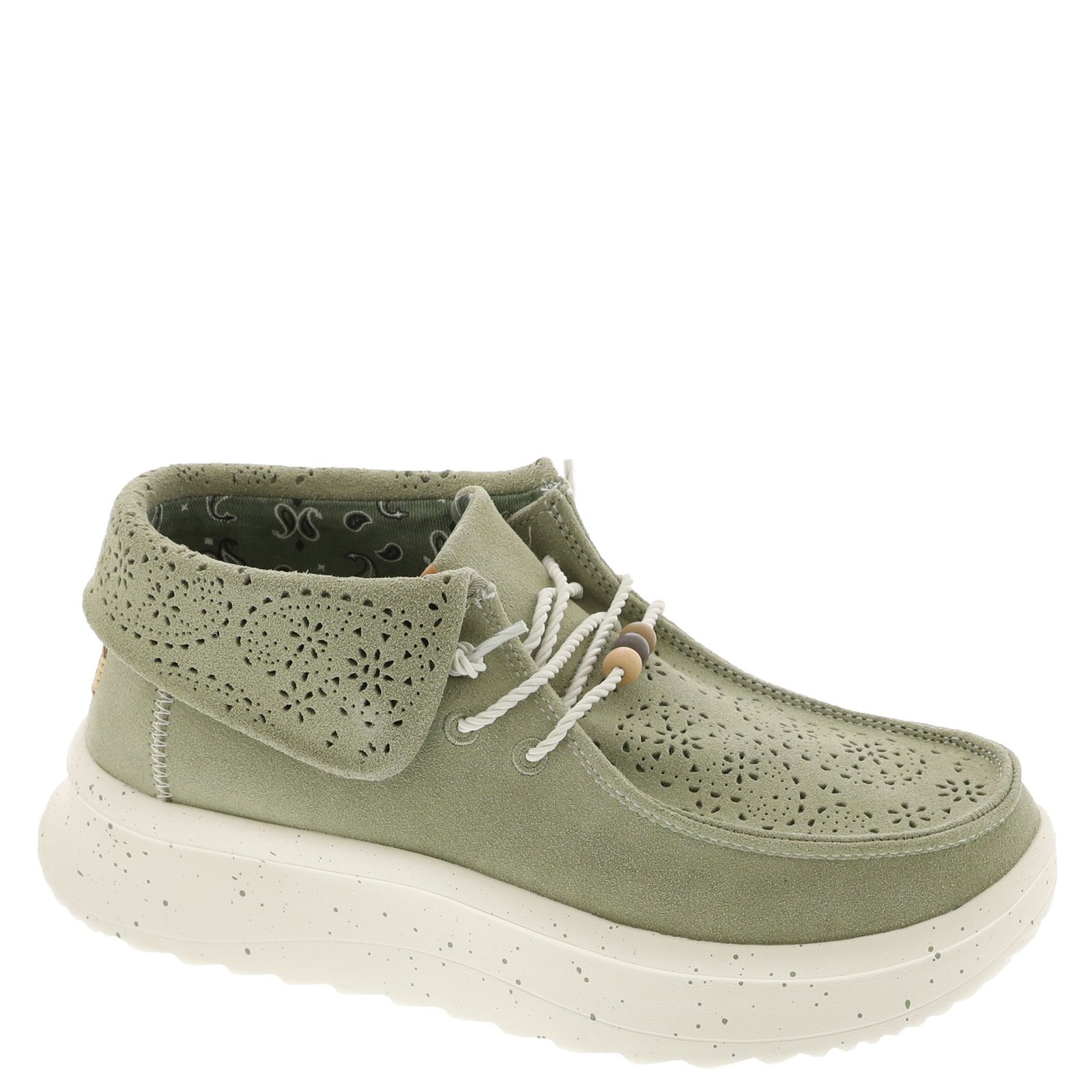Hey Dude Wendy Peak Fold Boot Suede Women's Green Boot 12