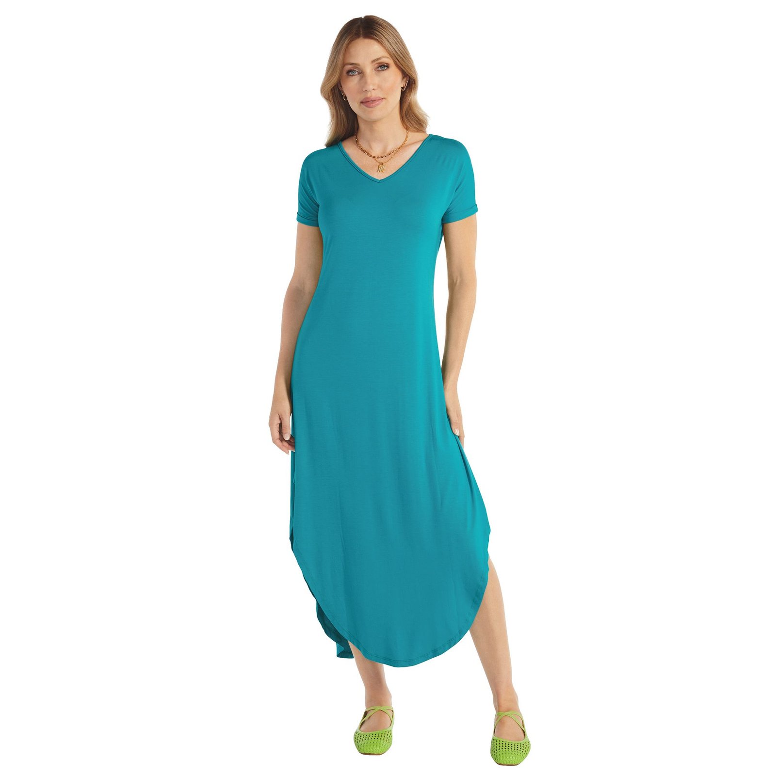 Masseys T-Shirt Maxi Dress Blue Dresses