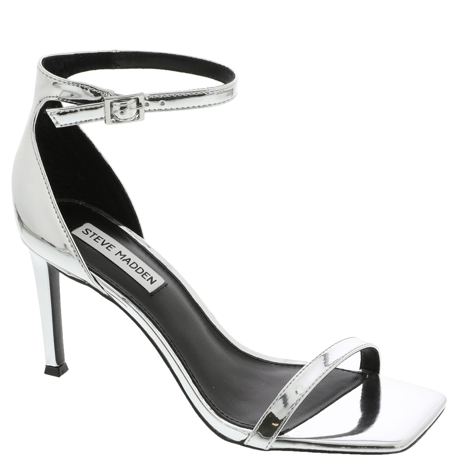 Steve Madden Piked Women's Metallic Silver Sandal 9.5