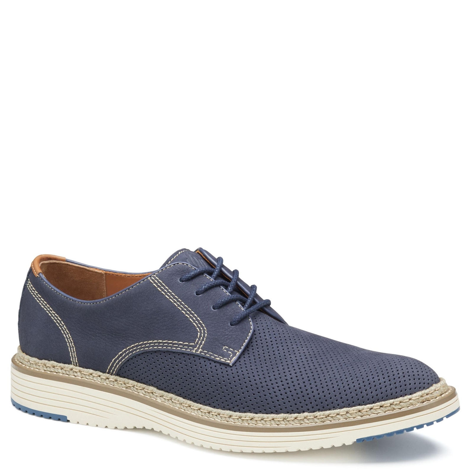Johnston & Murphy Upton Perf Plain Toe Men's Navy Oxford 9.5 M