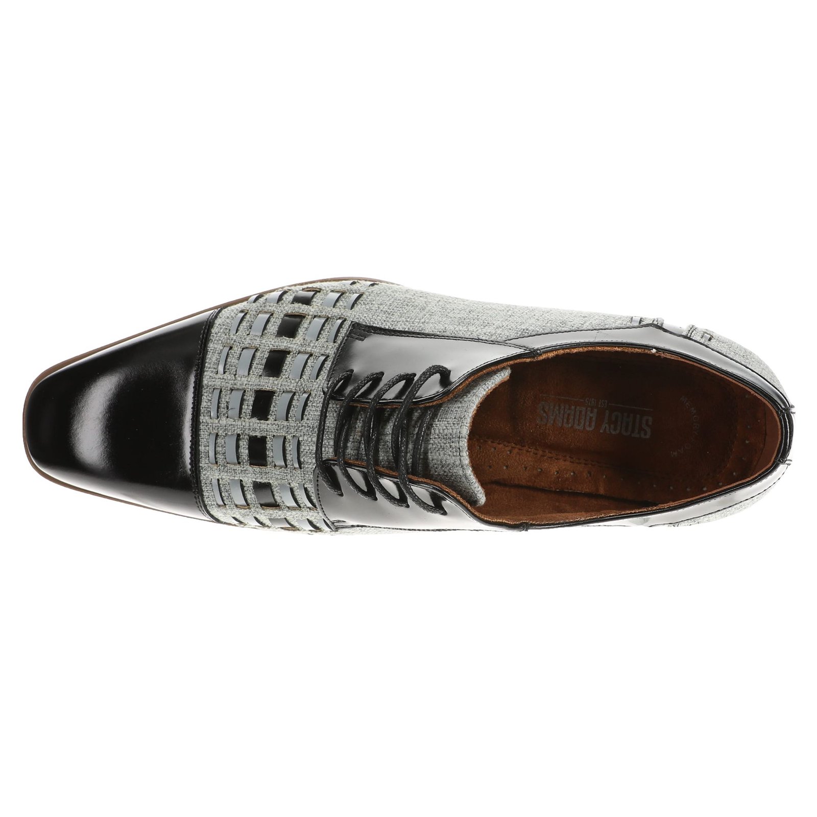 Stacy Adams Shoes Halstead Cap Toe Oxford Black/Gray Size 8.5 — photo 2