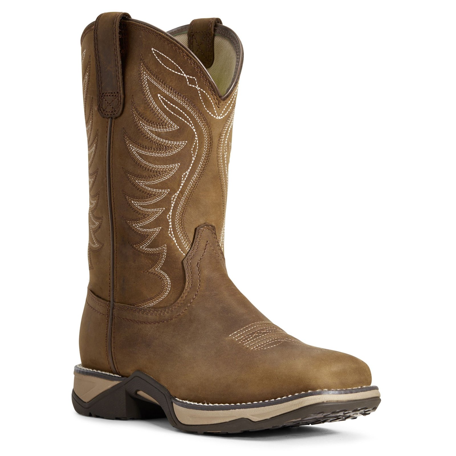 Women's Anthem Waterproof Cowgirl Boots in Distressed Brown Leather, Size: 6.5 C / Wide by Ariat