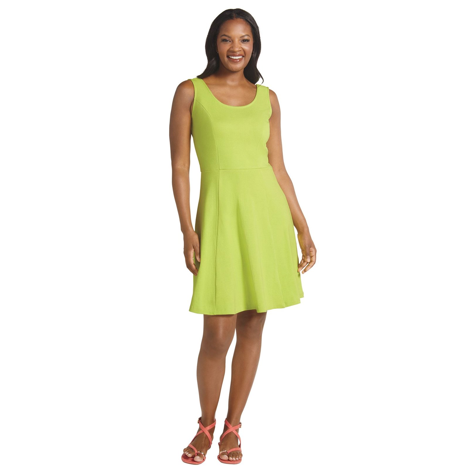 Masseys Fit and Flare Dress Green Dresses 5X