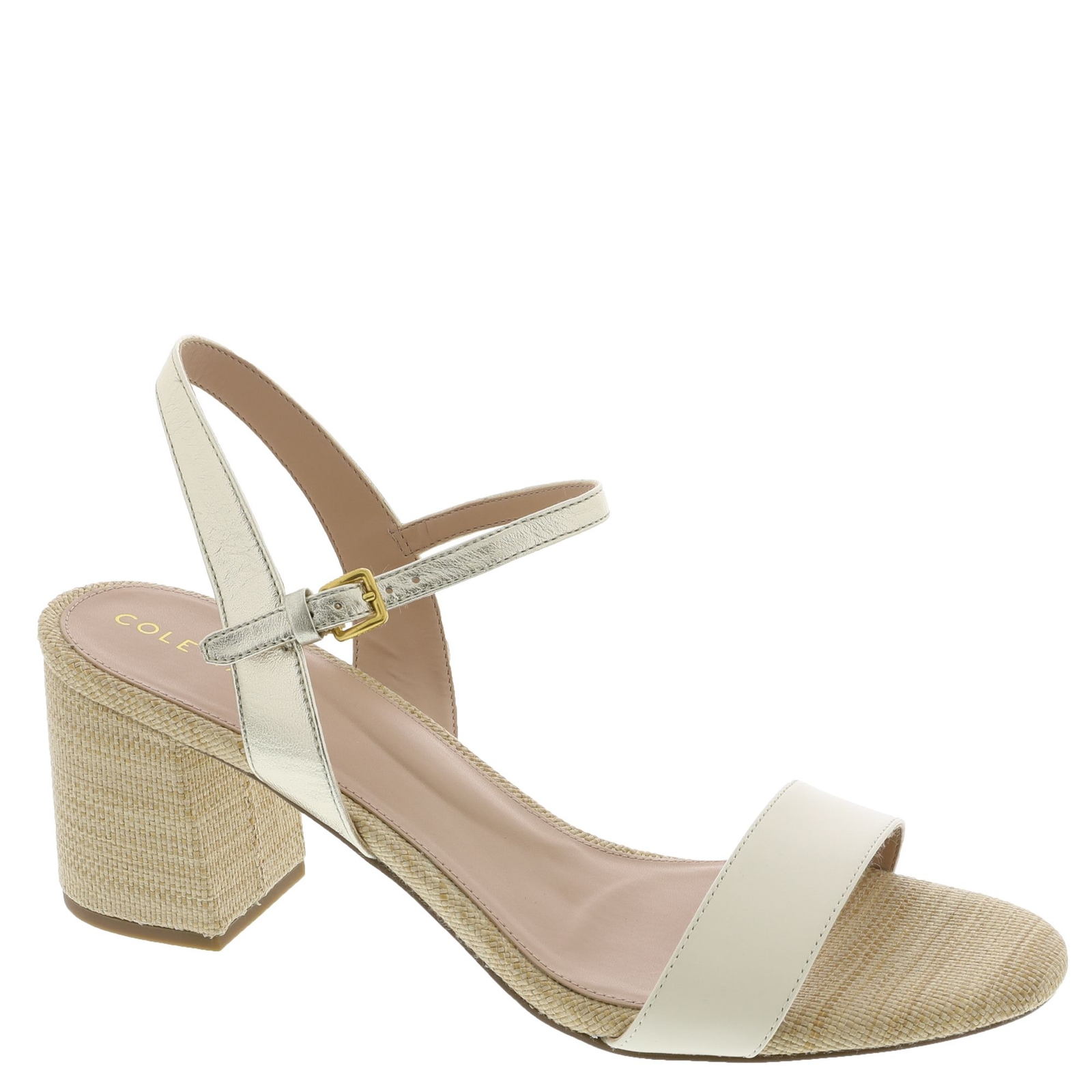 Cole Haan Josie Black Heel Sandal Women's Bone Sandal 10.5 M