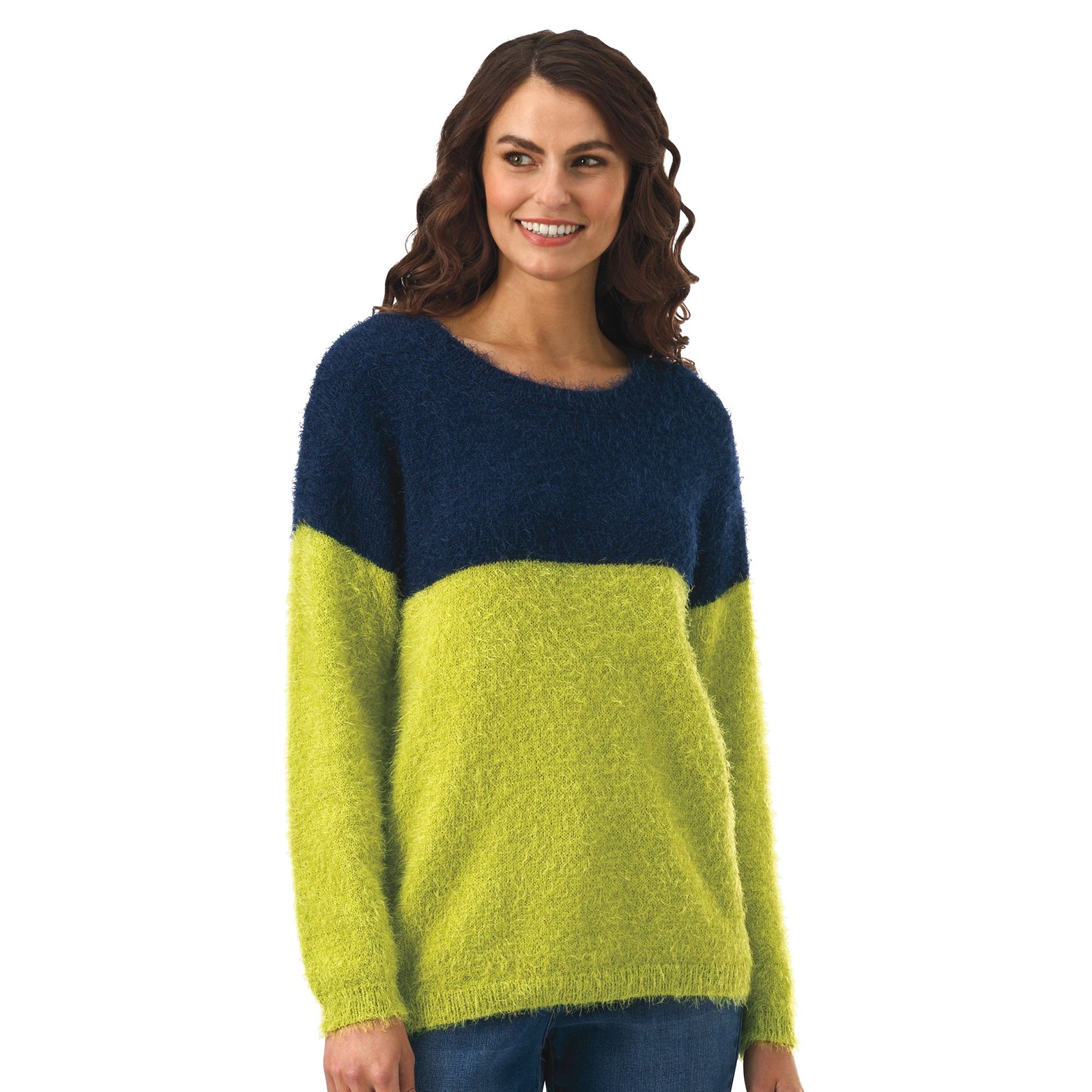 Masseys Faux Mohair Sweater Multi Sweaters 1X