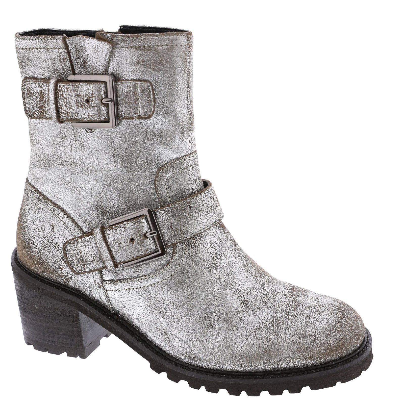 Seychelles Run Free Women's Metallic Pewter Boot 8.5