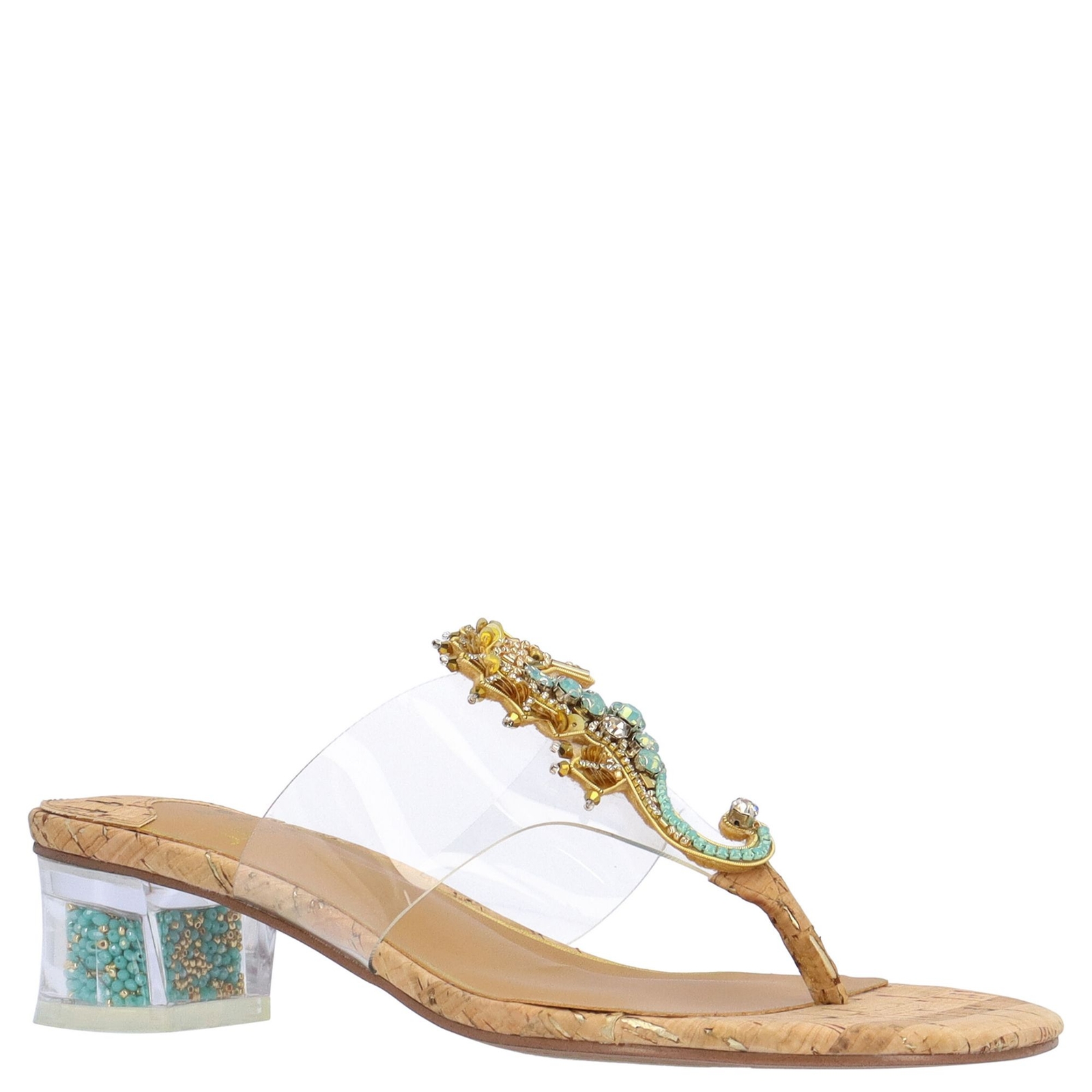 J. Renee Seehorse Women's Clear Sandal 7.5 M