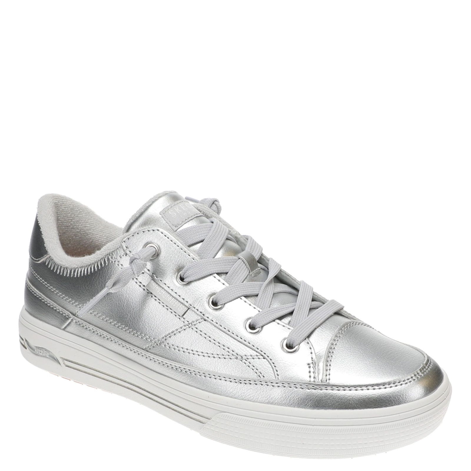 Skechers Street Arch Fit Arcade-Glistening Gal Women's Metallic Silver Slip On 7 M