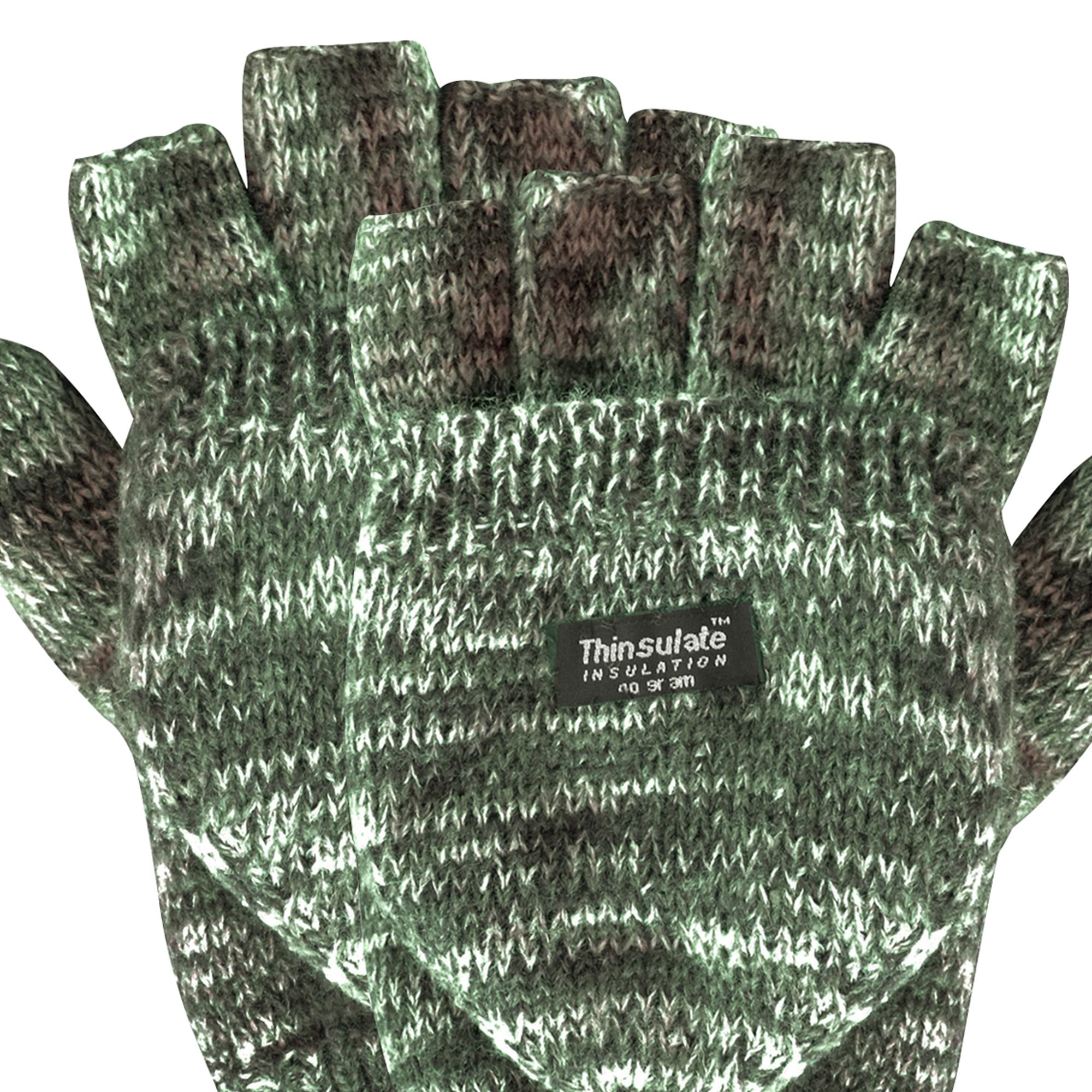 Quiet Wear Men's Knit Flip Gloves w/ 40G Thinsulate