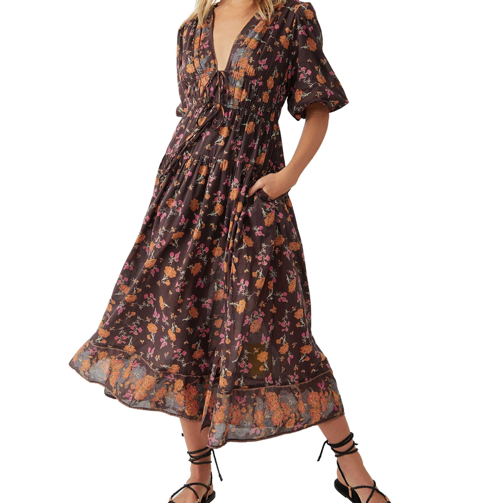 Free People Women's Lysette Maxi Multi Dresses XS