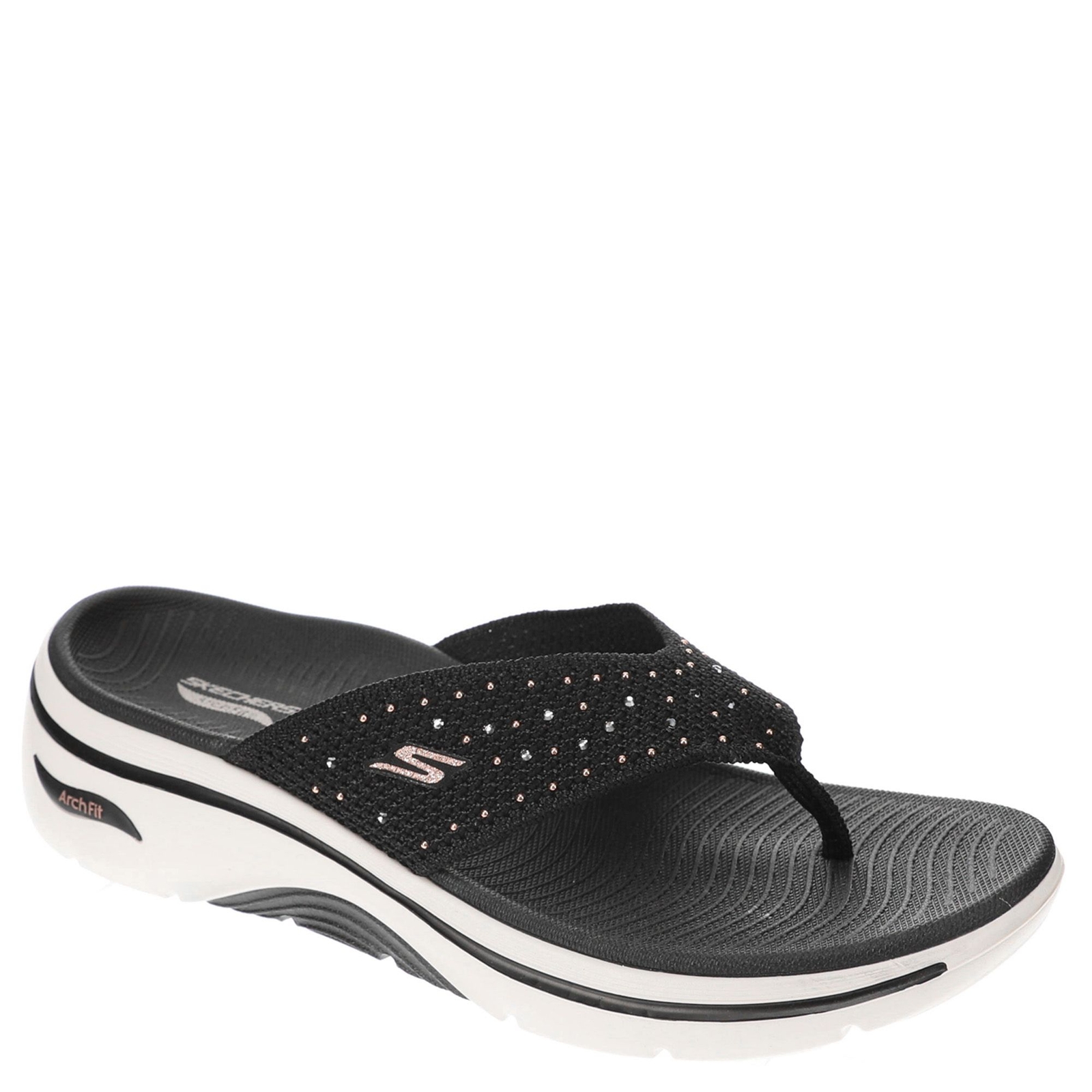 Skechers On The Go Go Walk Arch Fit 2.0-Claire Women's Black Sandal 7 M