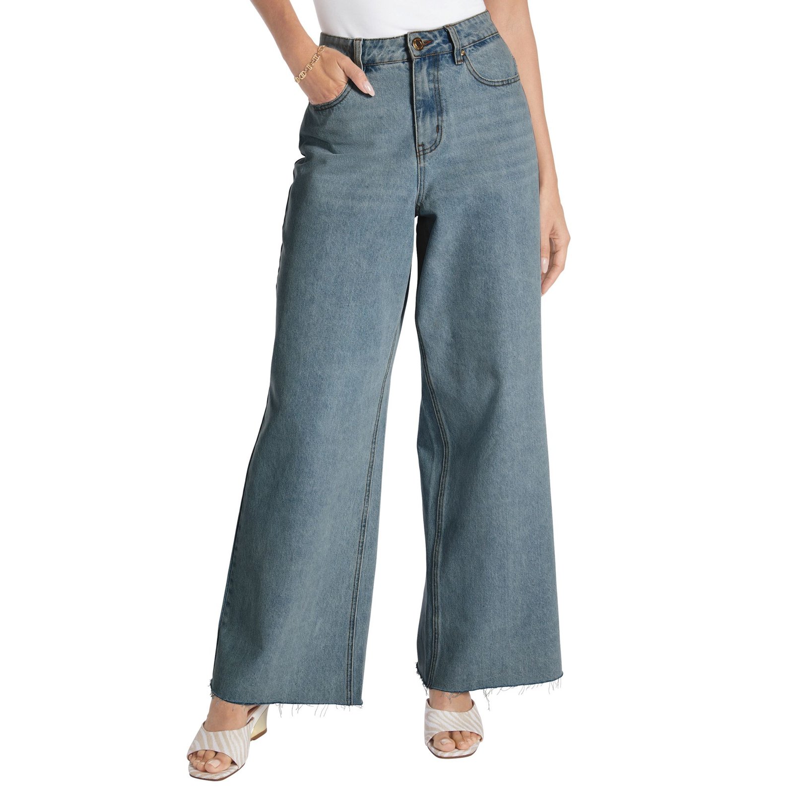 Masseys Vintage Wide Leg Jean Blue Pants