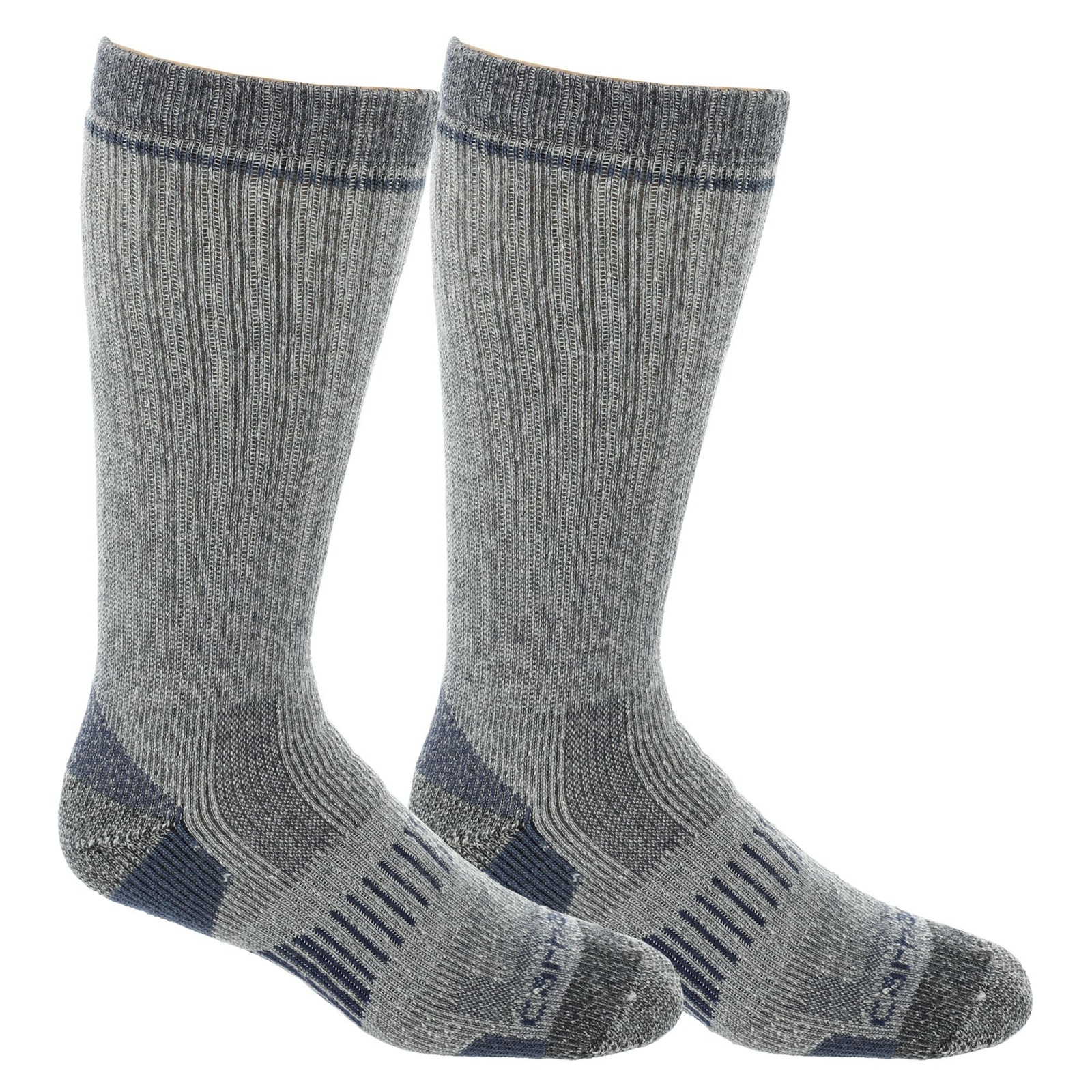 Carhartt Midweight Synthetic-Wool Blend Boot Sock 2-Pack Men's Navy Socks XL