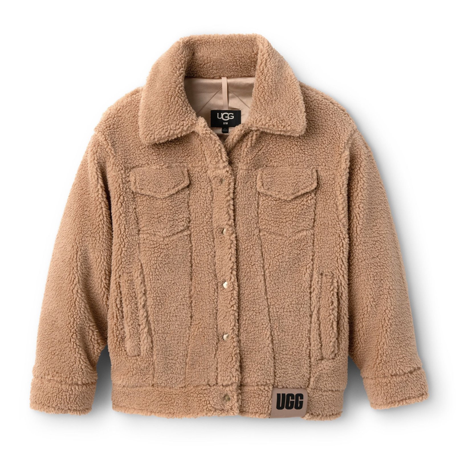 UGG Women's Frankie Sherpa Trucker Jacket Tan Jackets