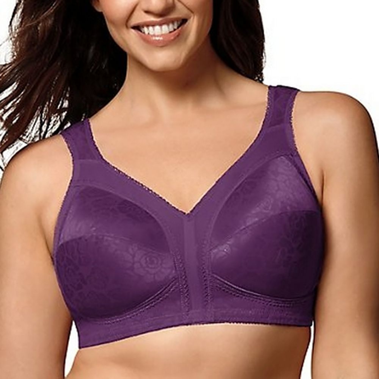 Playtex 18 Hour Ultimate Shoulder Comfort Wirefree Bra Purple Bras 44-C