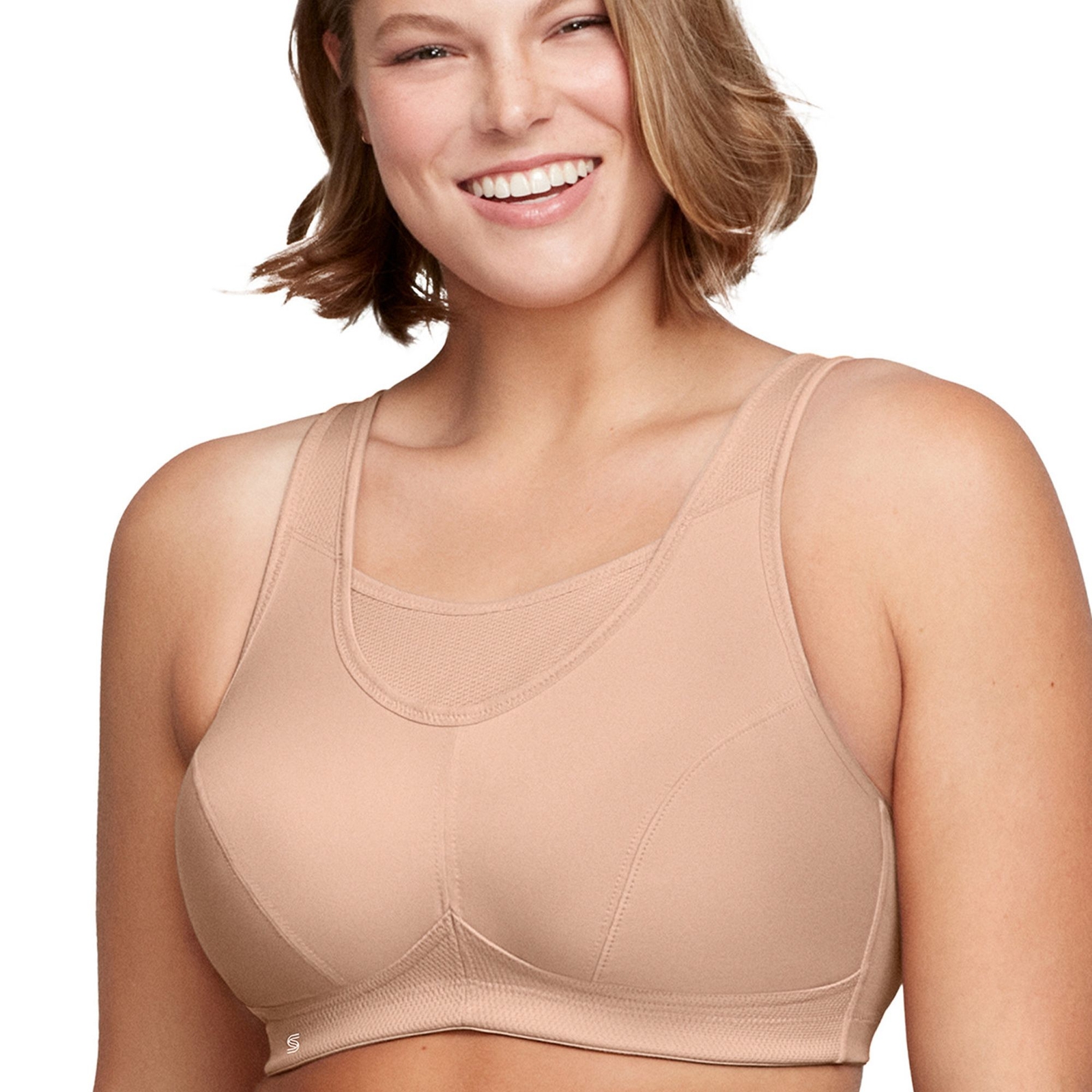Glamorise No-Bounce Camisole Sports Bra Tan Bras 48-DD