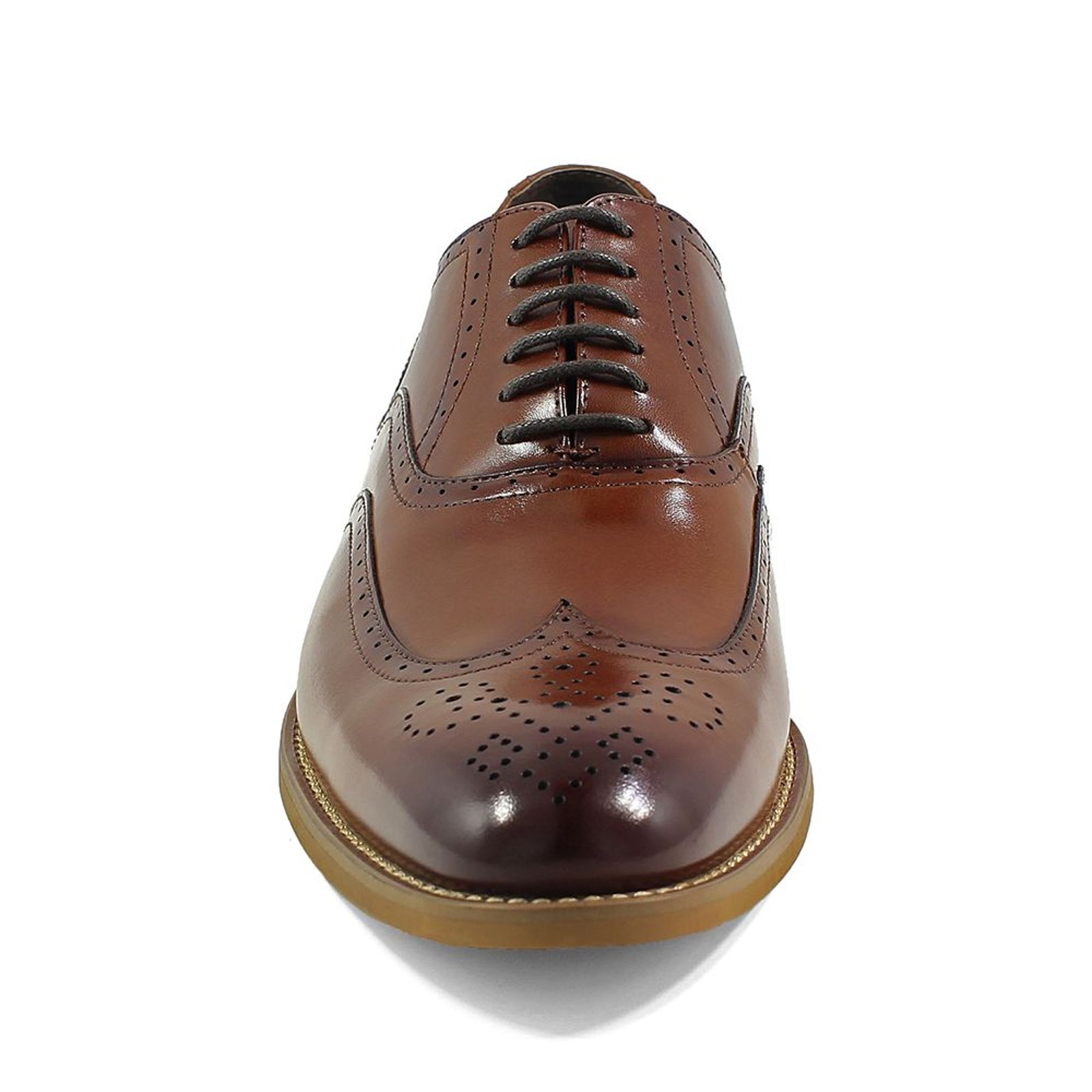 Stacy Adams Shoes Dunbar Wingtip Oxford Cognac Size 9.5 — photo 2