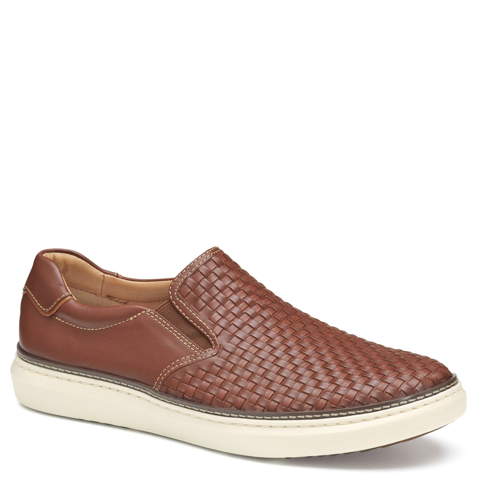 Johnston & Murphy McGuffey 2 Woven Slip On Men's Tan Slip On 8.5 W
