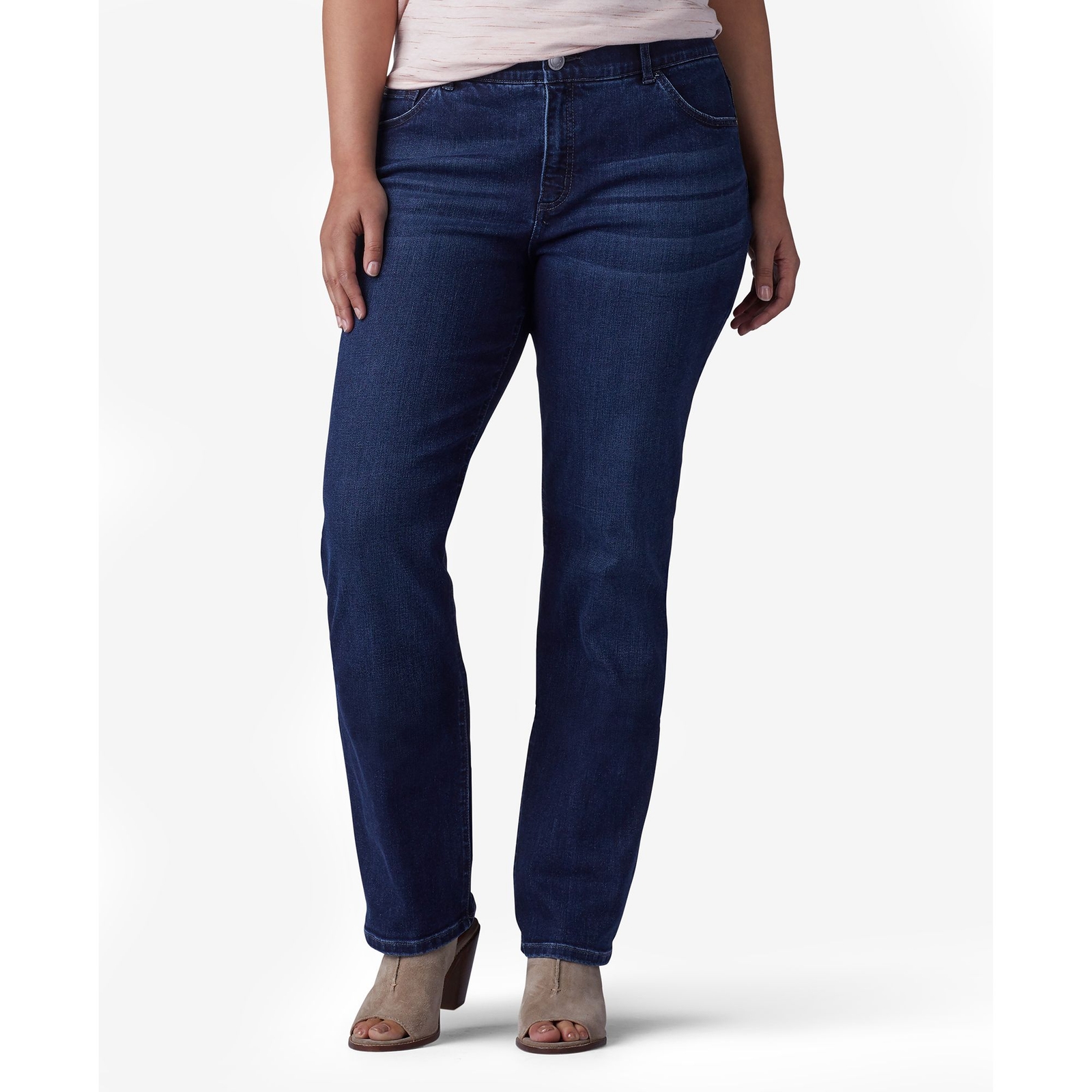 Lee Jeans Women's Flex Motion Straight-Leg Jean Black Pants 18-Regular