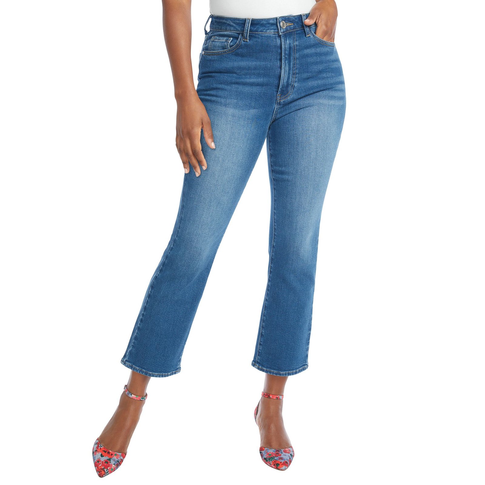 Masseys High-Rise Straight-Leg Jean Blue Pants