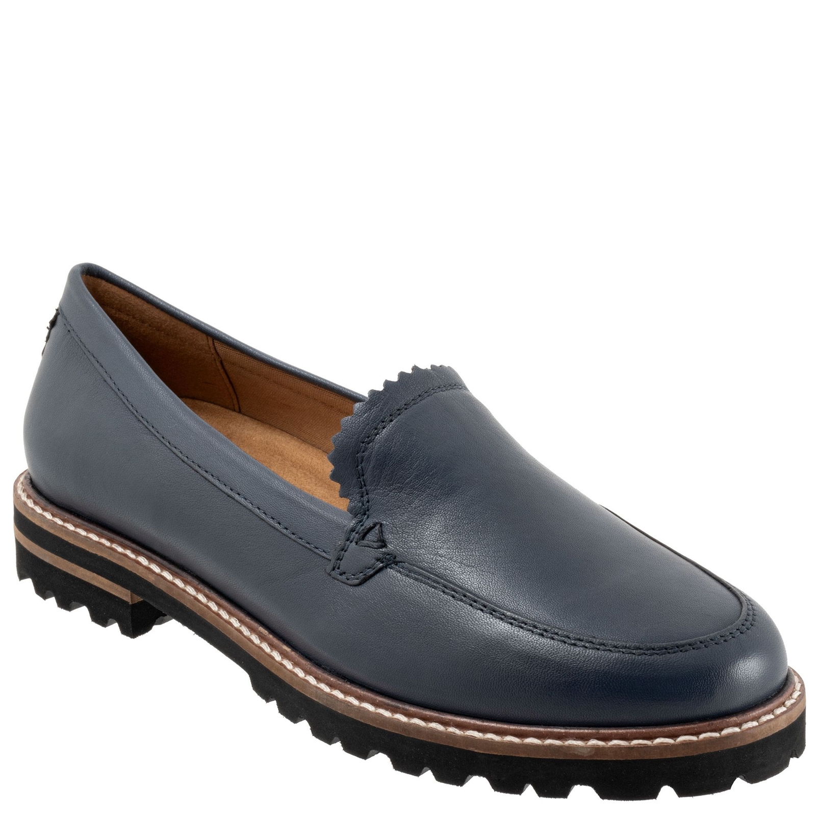 Trotters Fayth Women's Navy Slip On 6 W