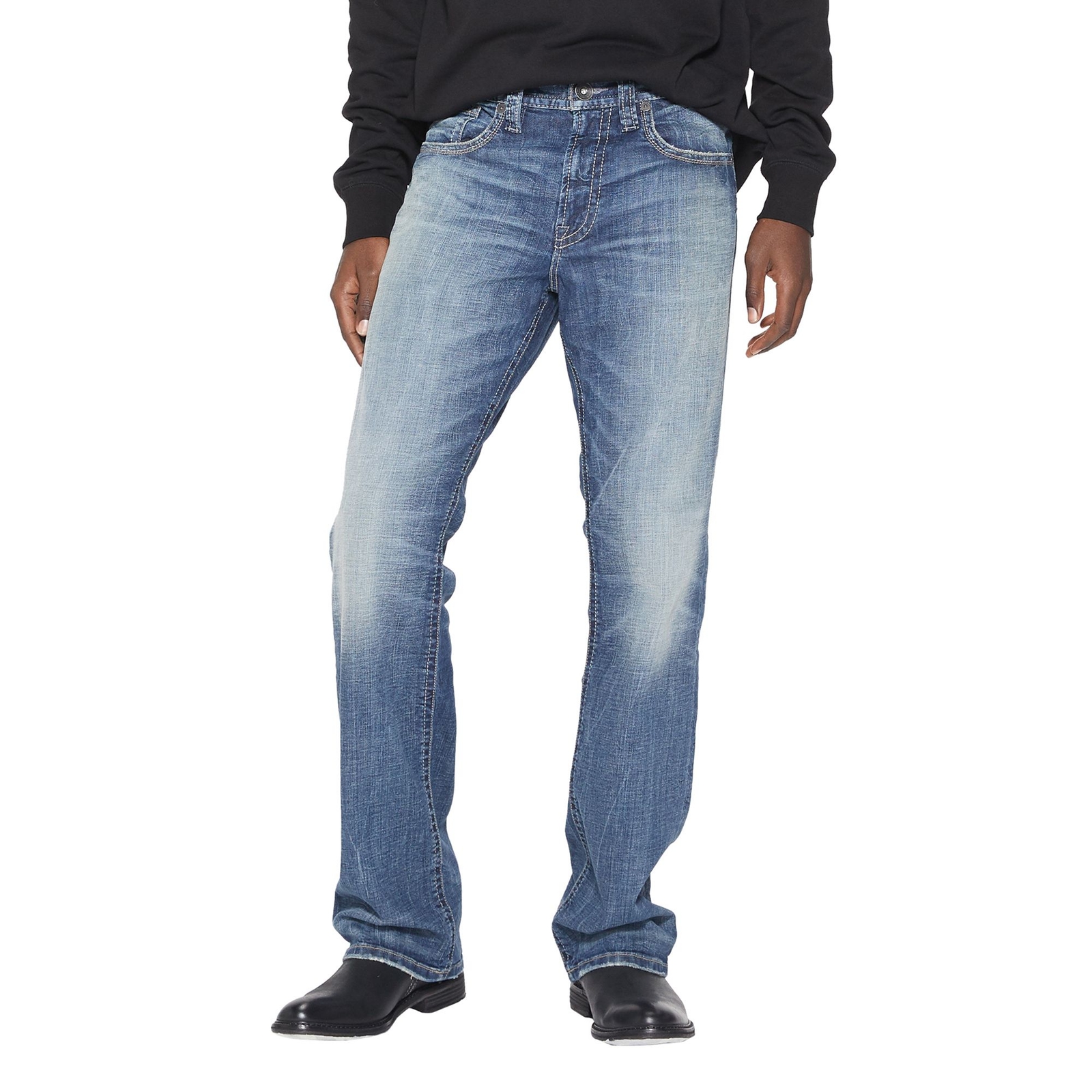 Silver Jeans Men's Gordie Loose Fit Straight-Leg Jean Blue Pants 40-30