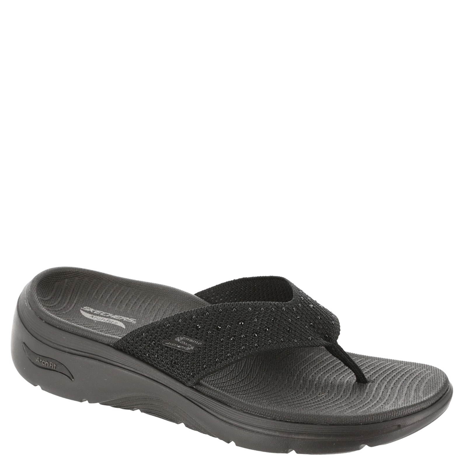 Skechers On The Go Go Walk Arch Fit 2.0-Claire Women's Black Sandal 10 M