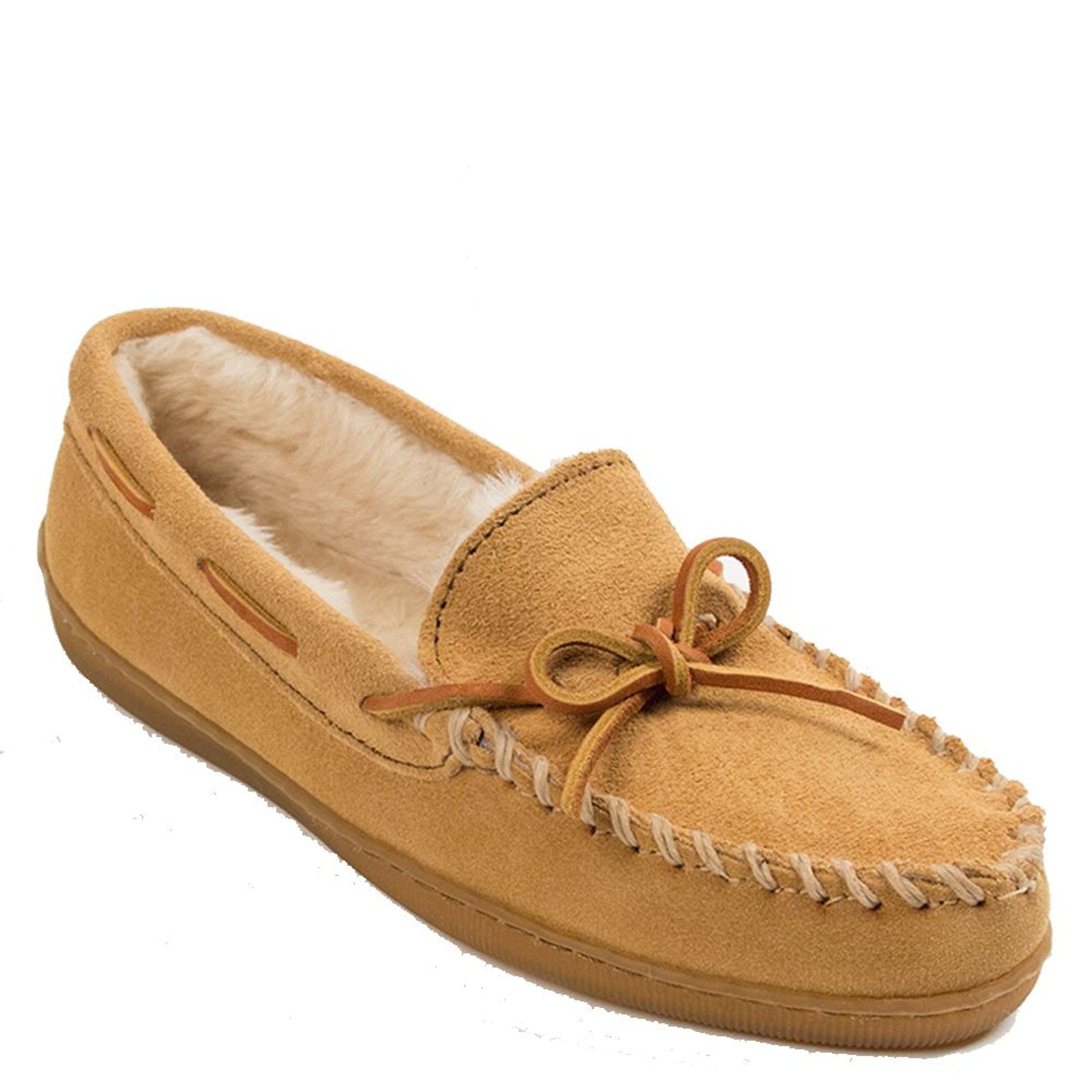 Women's Minnetonka Pile Lined Hardsole Moc Slippers