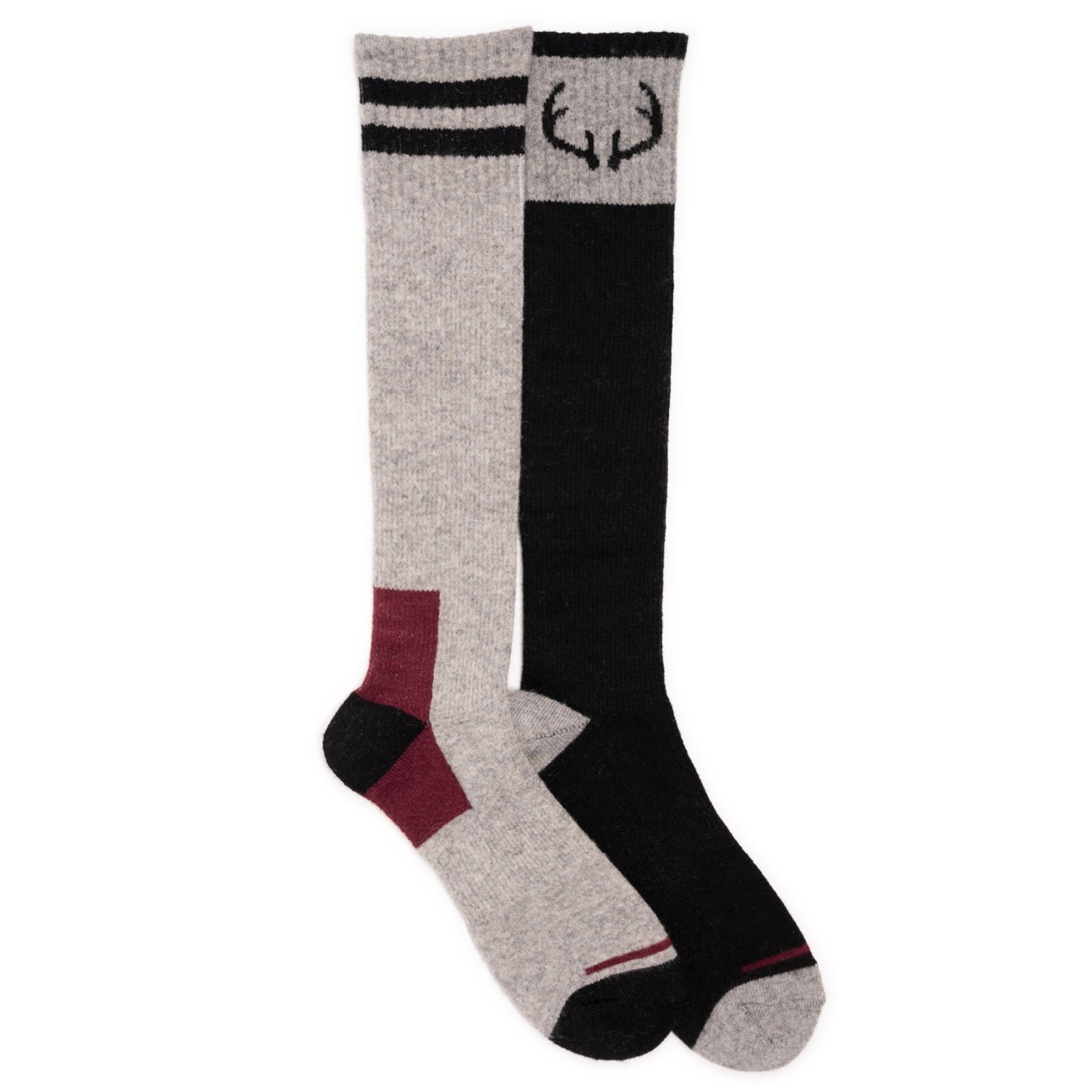 MUK LUKS Men's 2-Pack Wool-Blend Compression Knee-High Socks
