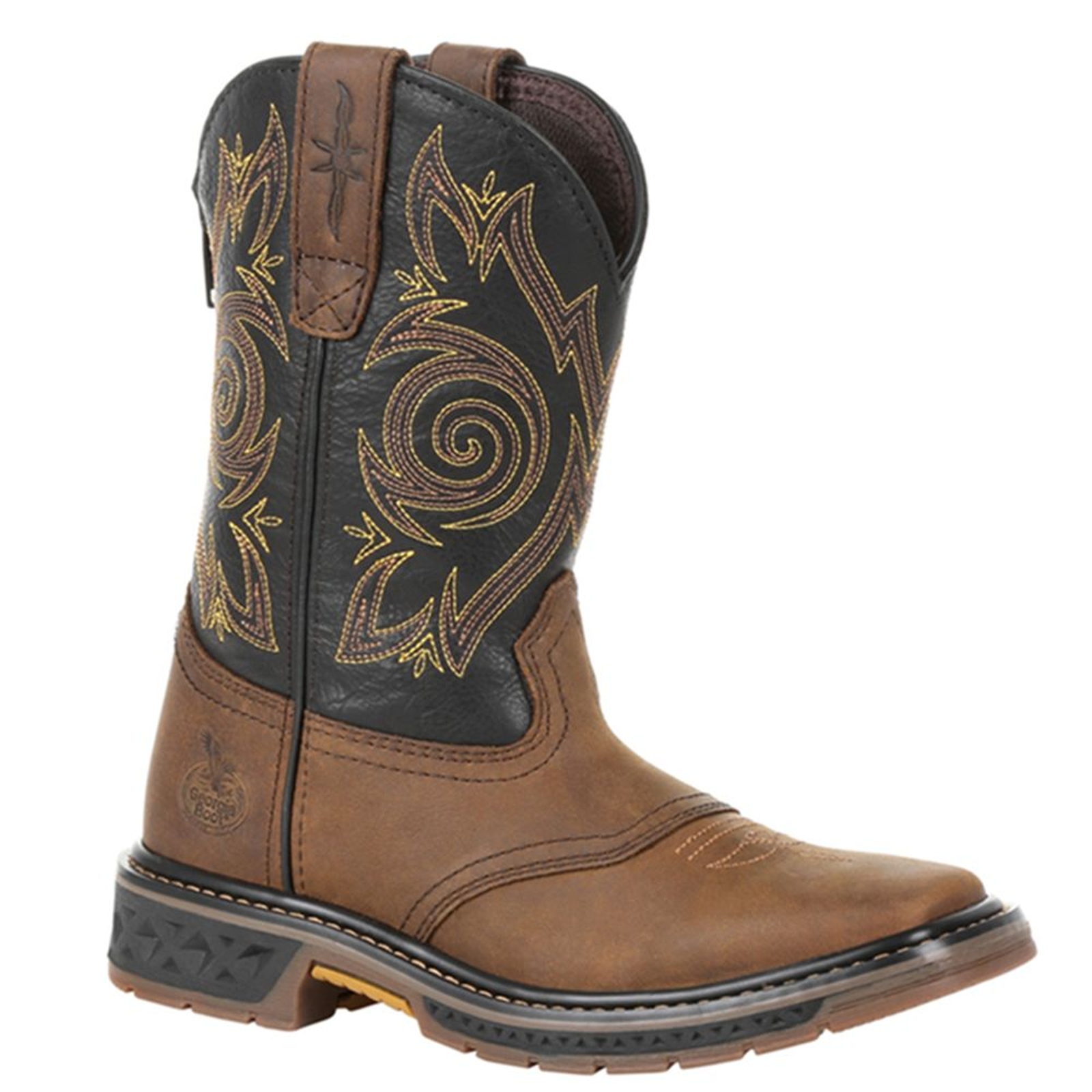Georgia Boot Kids' Carbo-Tec Zip Kids Toddler-Youth Black Boot 9 Toddler M