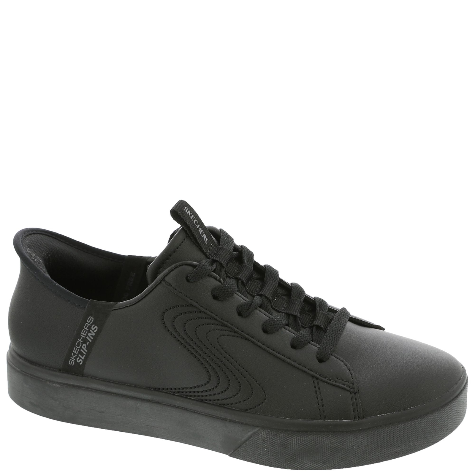 Skechers Court Classics Slip-Ins: Eden LX-Royal Stride Women's Black Sneaker 6.5 M