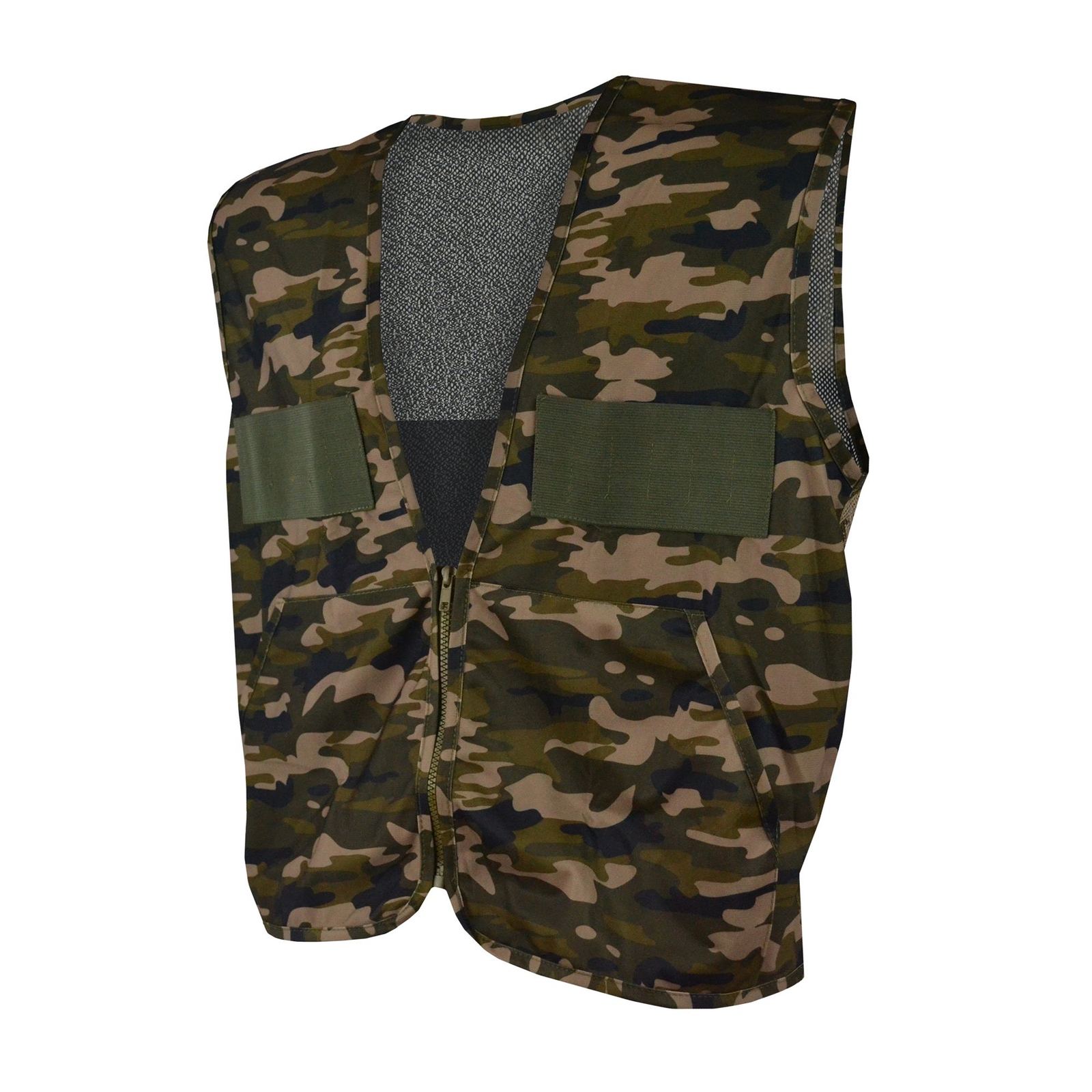 Quiet Wear Men's Camo Hunting Vest with Game Bag Multi Jackets XL