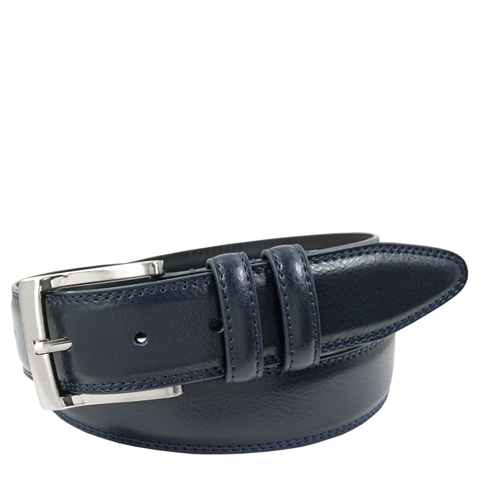 Florsheim 32mm Pebble Grain Leather Belt Navy Misc Accessories 56