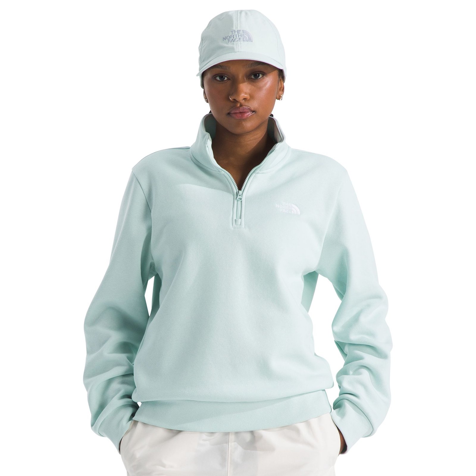 The North Face Evolution Simple Dome Regular 1/4 Zip Women's Green Knit Tops S