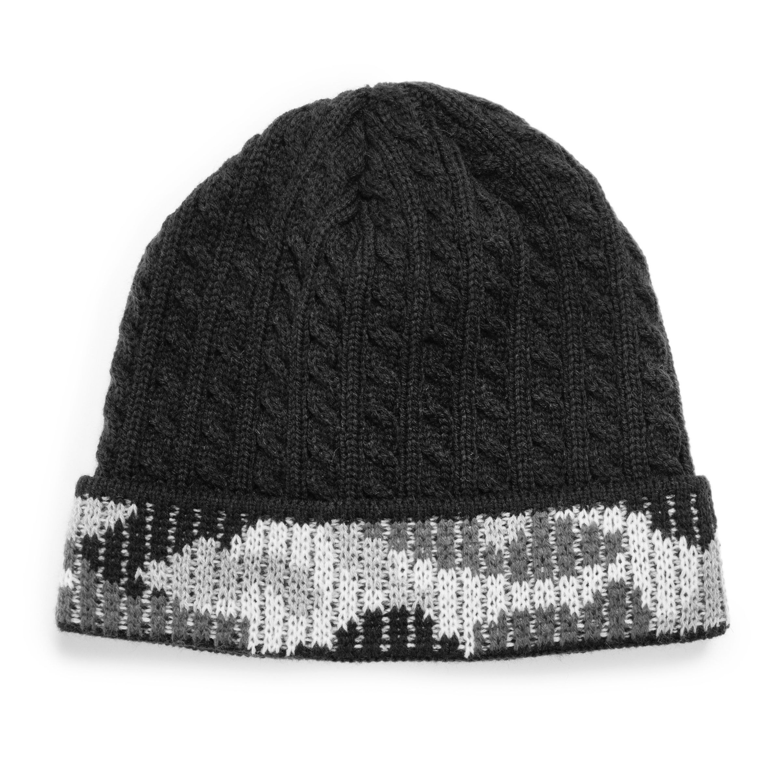 MUK LUKS Men's Camo Cuff Cap Black Hats One Size