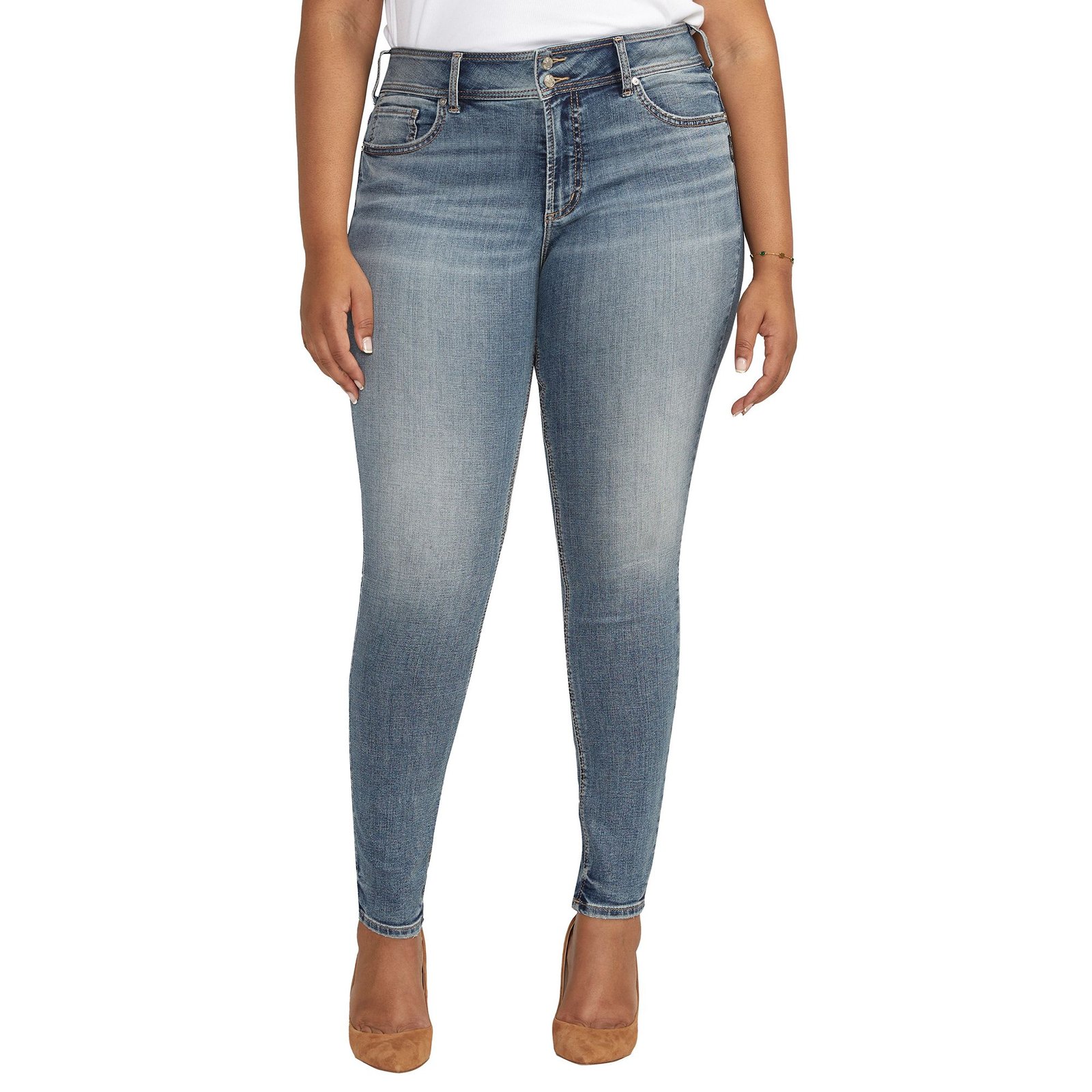 Silver Jeans Women's Suki Skinny Jean Blue Pants 27-29