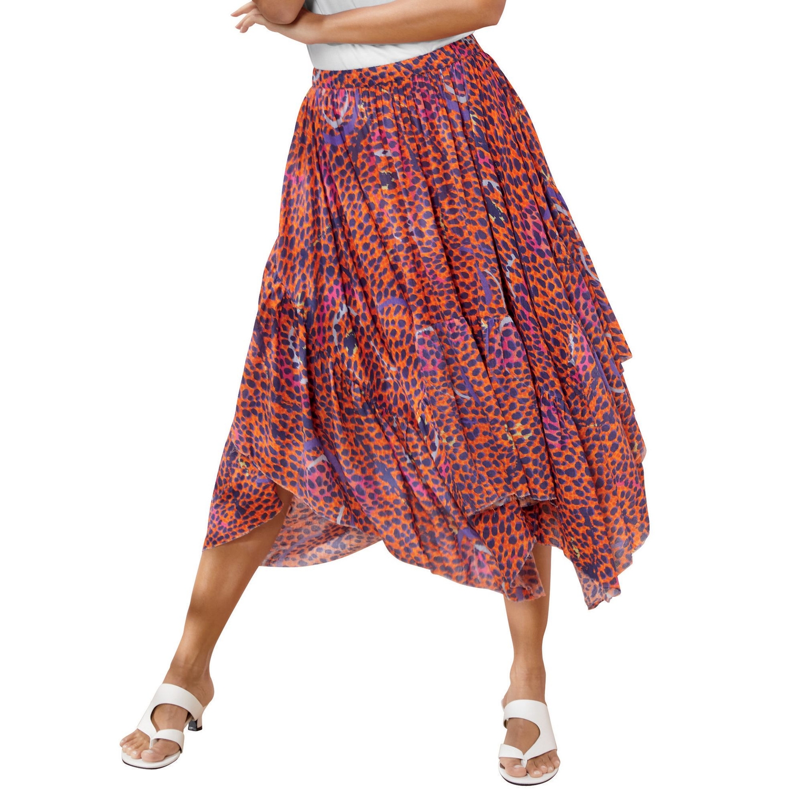Masseys Handkerchief Hem Skirt Multi Skirts S