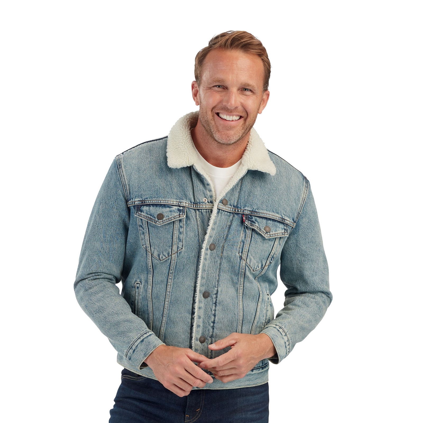 Levi's Men's Type 3 Sherpa Trucker Jacket Blue Coats XL
