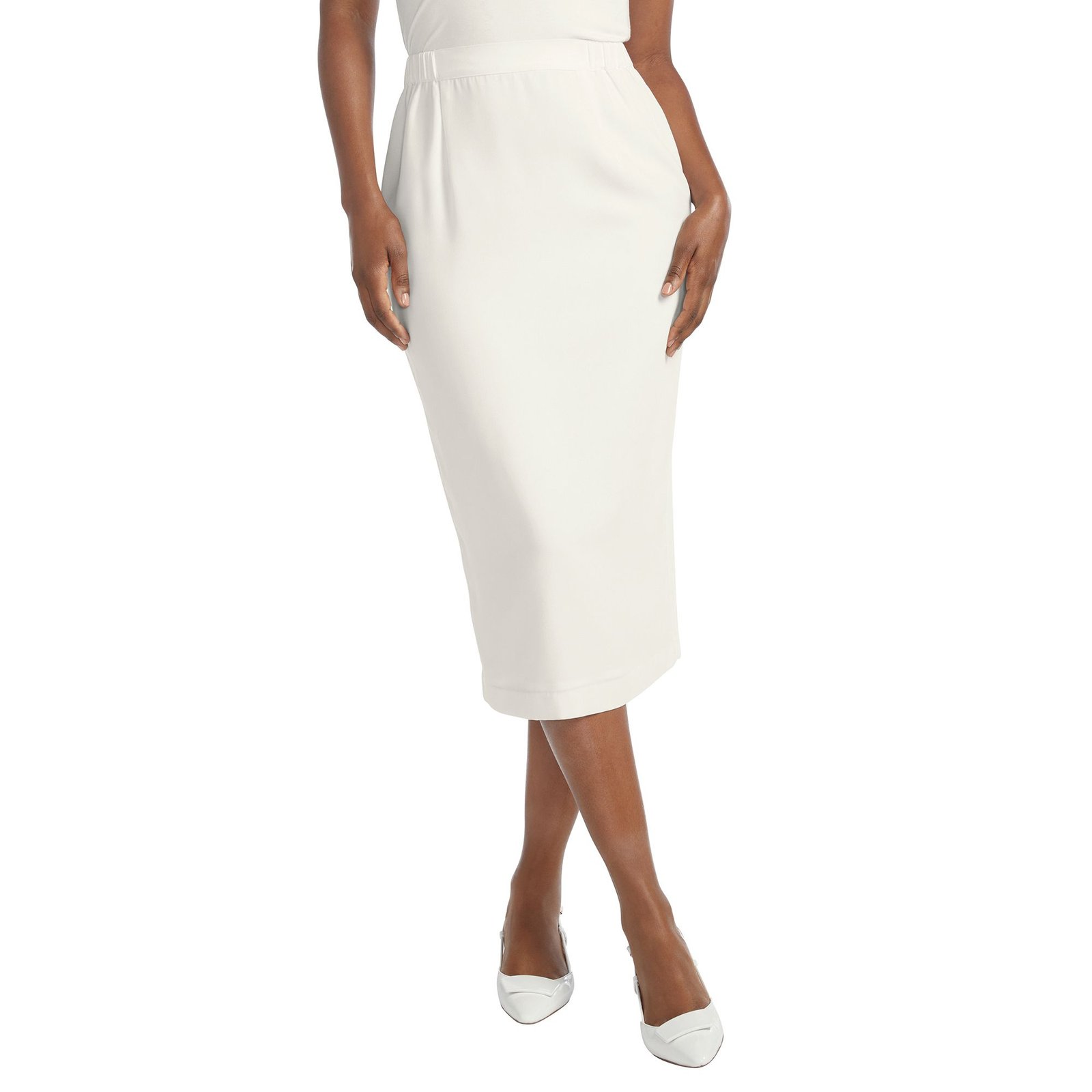 Masseys Classic Suit Skirt White Skirts 16W