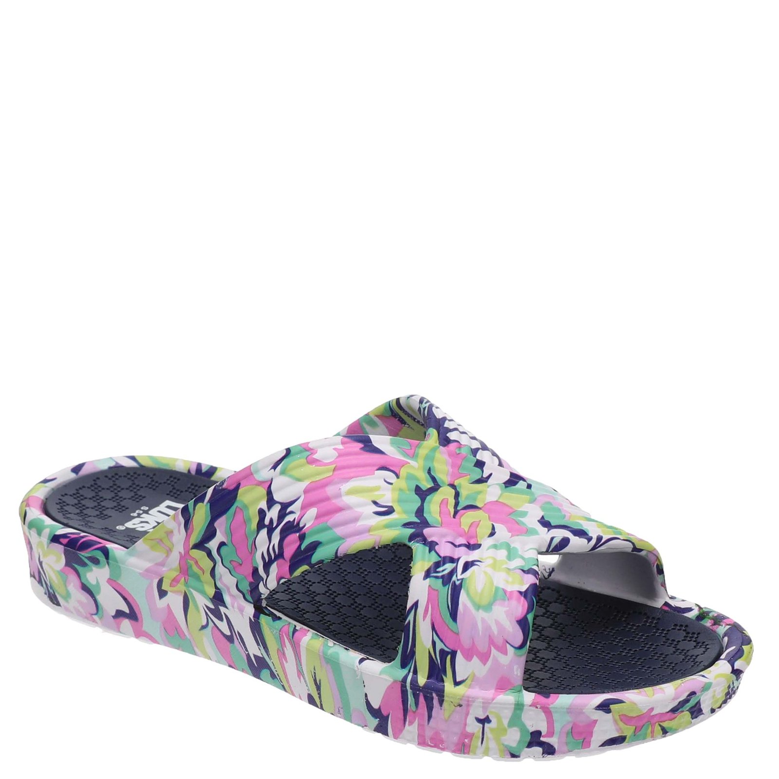 MUK LUKS Spa Day Women's Navy Sandal L Size 9-10