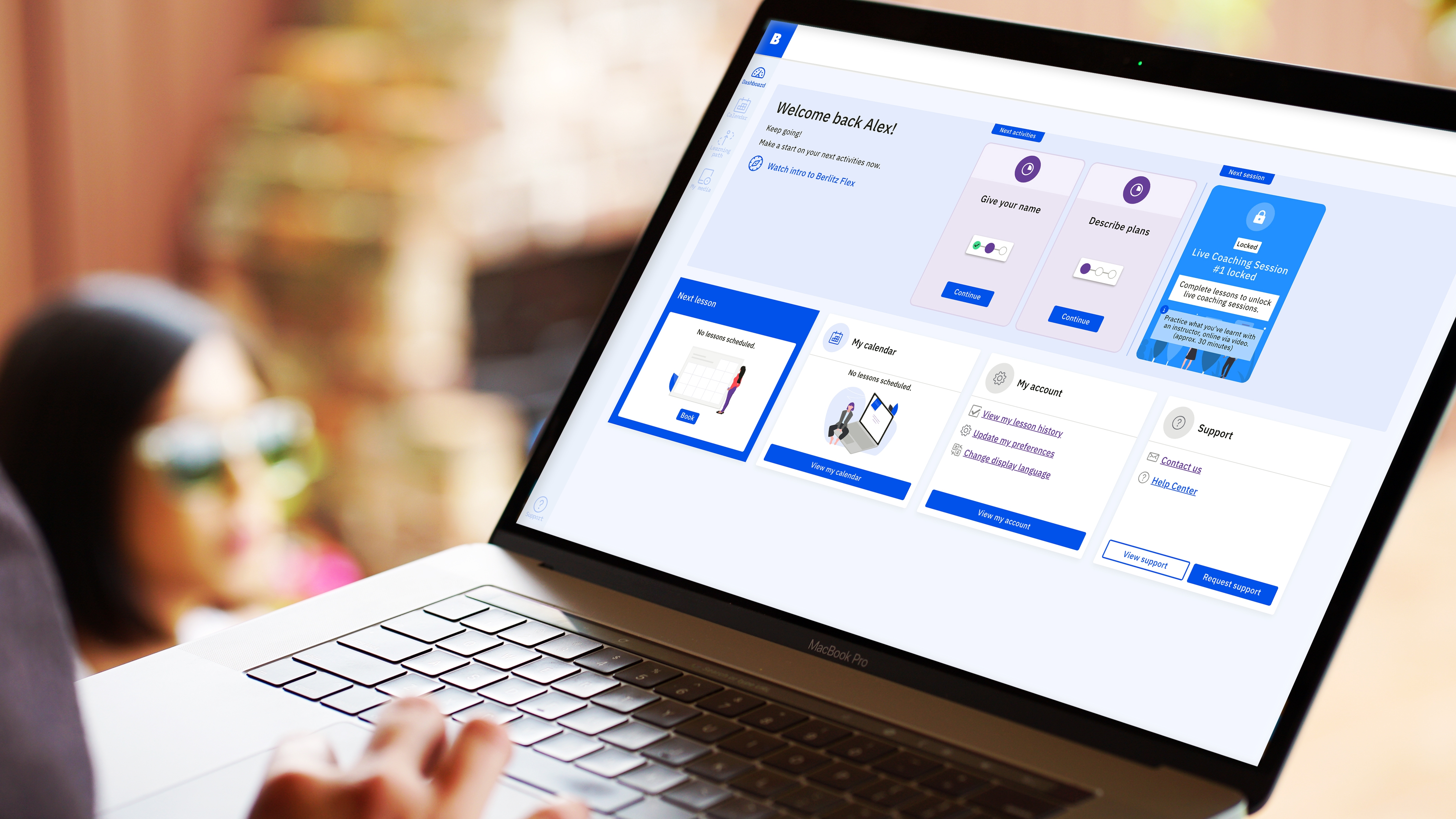 Nauka niemieckiego online na platformie Berlitz Flex